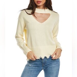 525 America Distressed Gigi Sweater in Butter